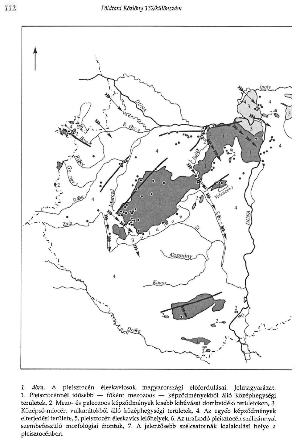 Mező- és paleozoos képződmények kisebb kibúvásai dombvidéki területeken, 3.