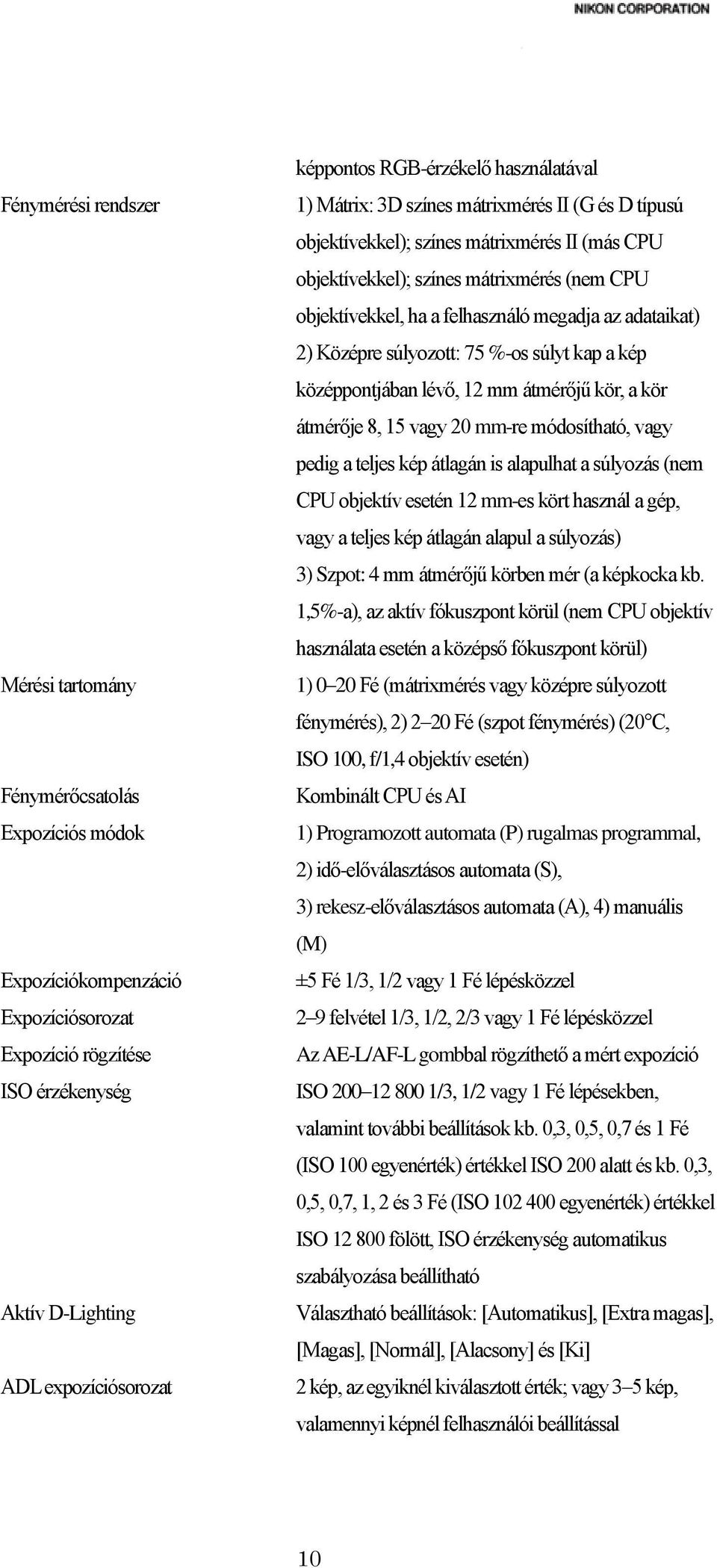 felhasználó megadja az adataikat) 2) Középre súlyozott: 75 %-os súlyt kap a kép középpontjában lévő, 12 mm átmérőjű kör, a kör átmérője 8, 15 vagy 20 mm-re módosítható, vagy pedig a teljes kép