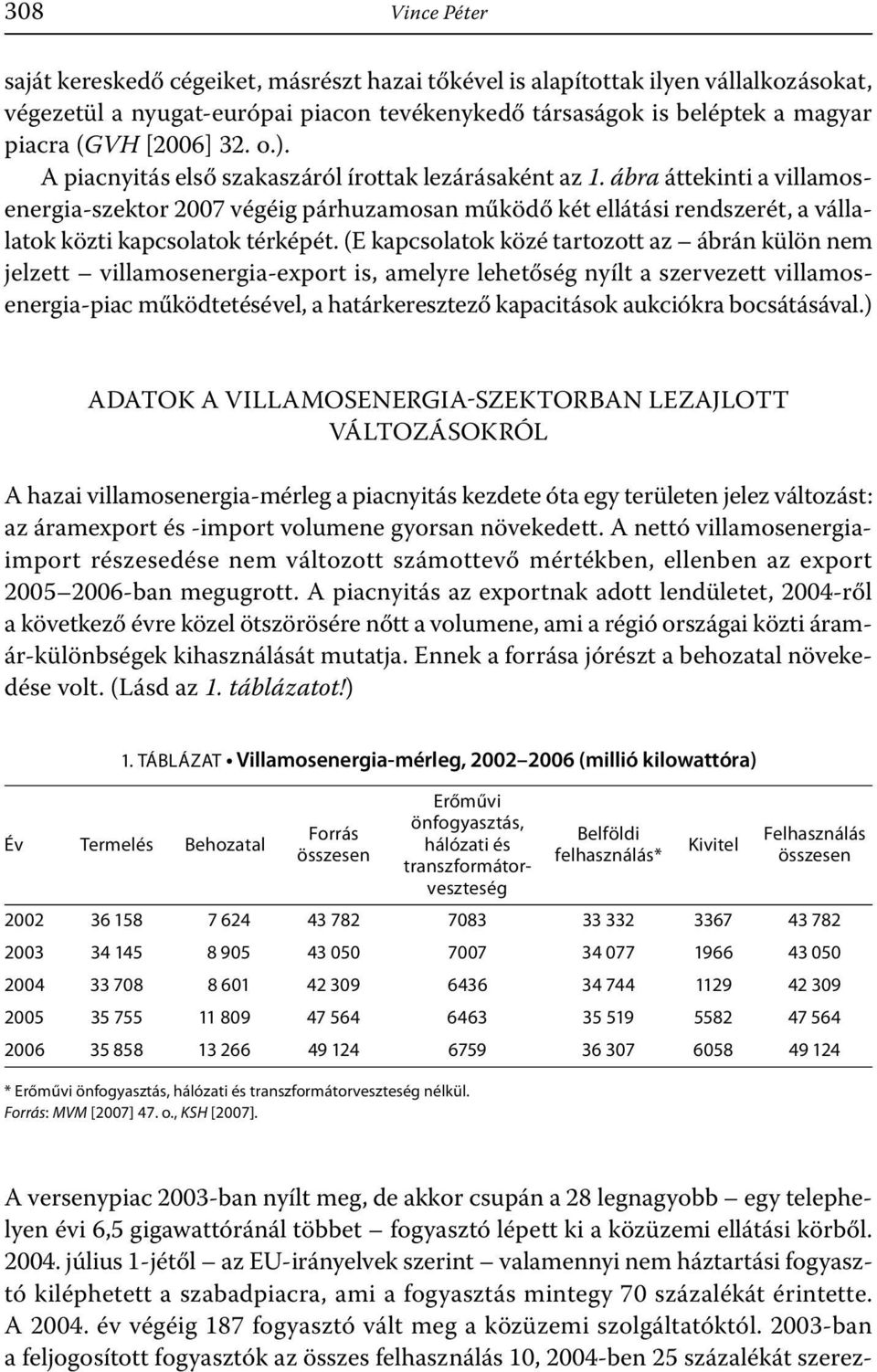 ábra áttekinti a villamosenergia-szektor 2007 végéig párhuzamosan működő két ellátási rendszerét, a vállalatok közti kapcsolatok térképét.