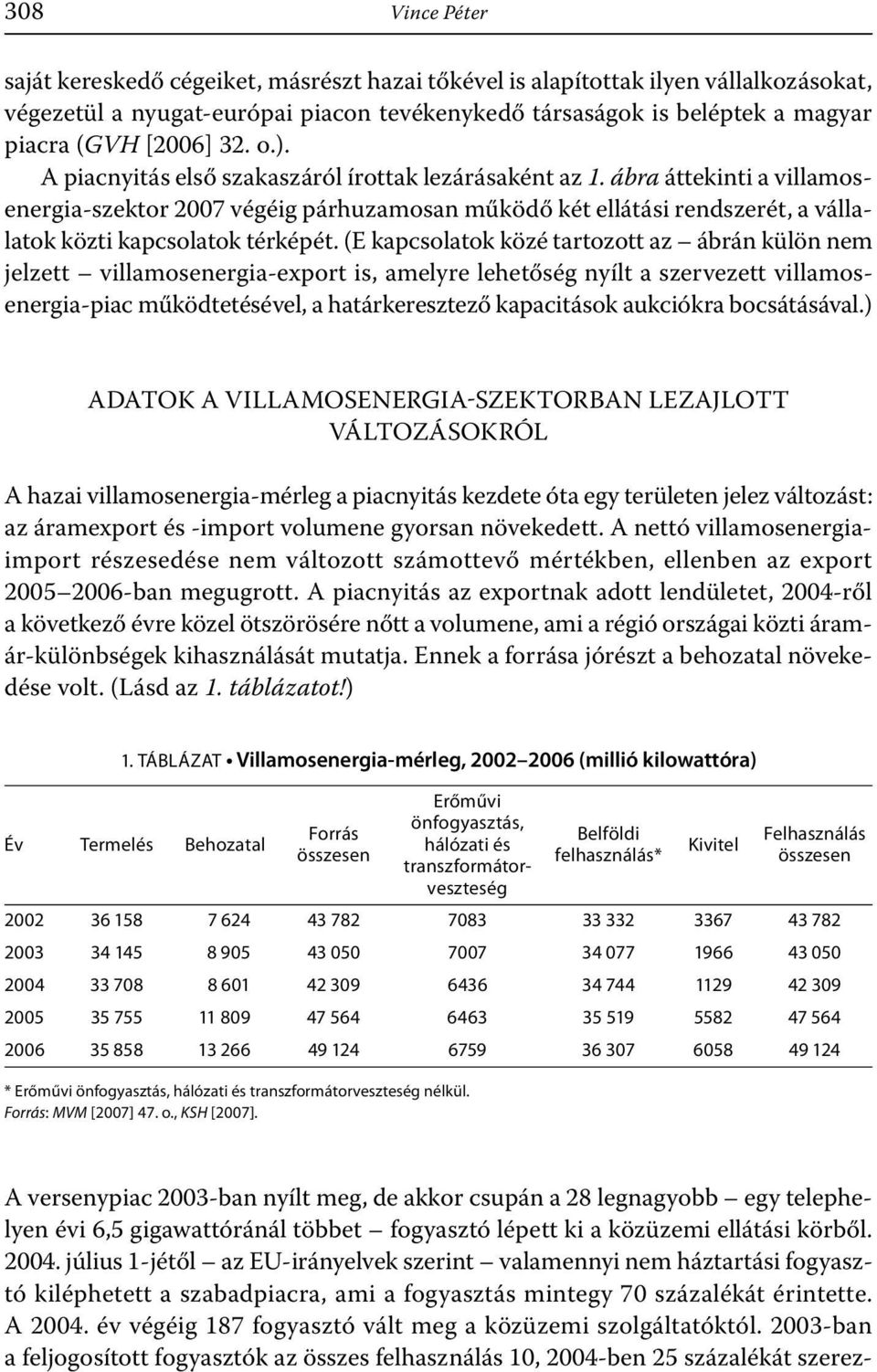 ábra áttekinti a villamosenergia-szektor 2007 végéig párhuzamosan működő két ellátási rendszerét, a vállalatok közti kapcsolatok térképét.