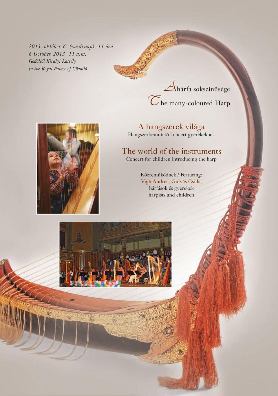 Harp A hangszerek világa Hangszerbemutató koncert gyerekeknek The world of the instruments