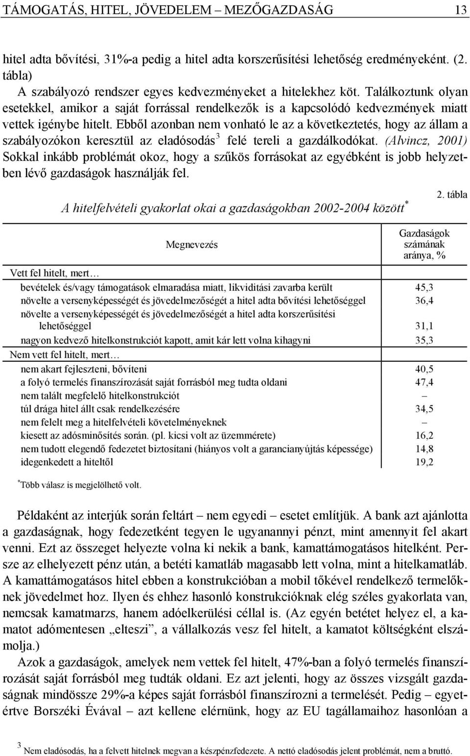 Ebből azonban nem vonható le az a következtetés, hogy az állam a szabályozókon keresztül az eladósodás 3 felé tereli a gazdálkodókat.