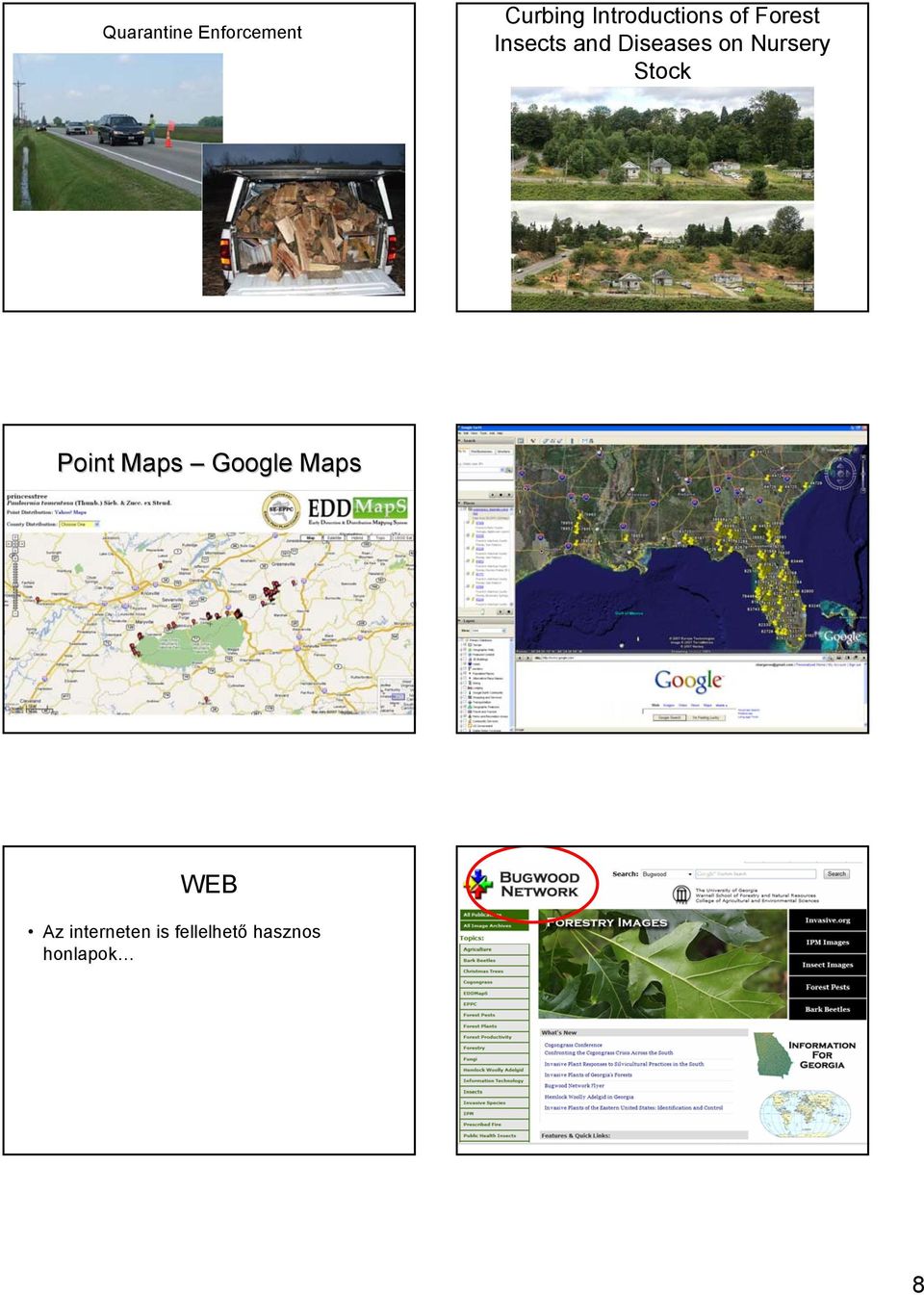 Diseases on Nursery Stock Point Maps