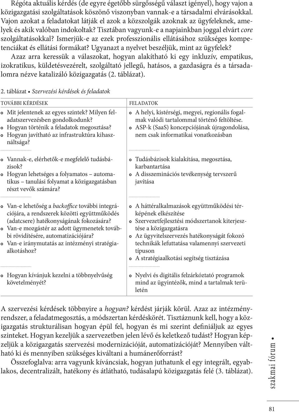 Ismerjük-e az ezek professzionális ellátásához szükséges kompetenciákat és ellátási formákat? Ugyanazt a nyelvet beszéljük, mint az ügyfelek?