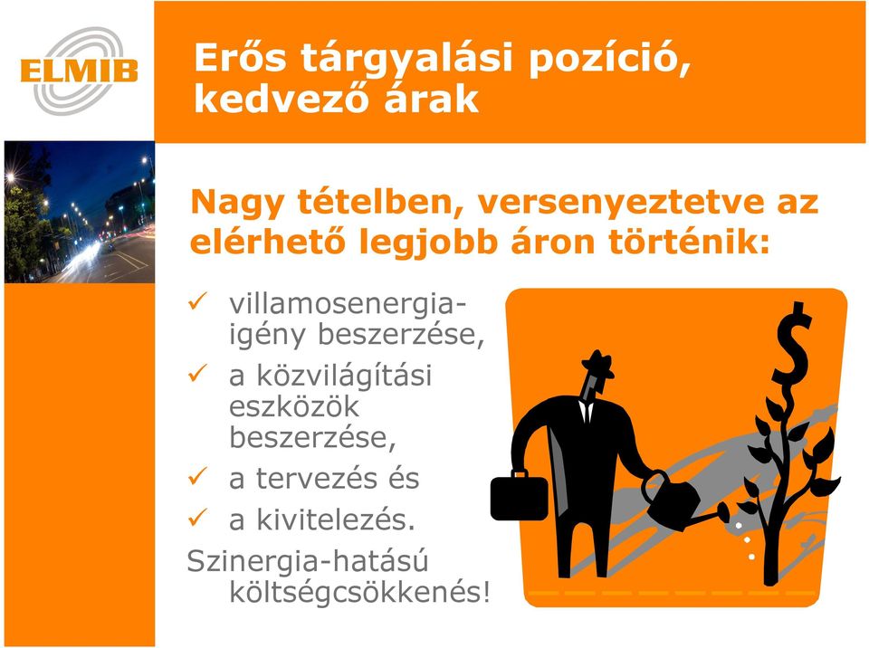 villamosnrgiaigény bszrzés, a közvilágítási szközök
