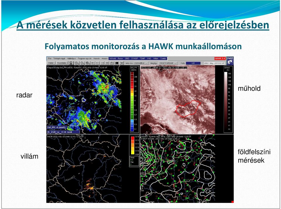 monitorozás a HAWK munkaállomáson