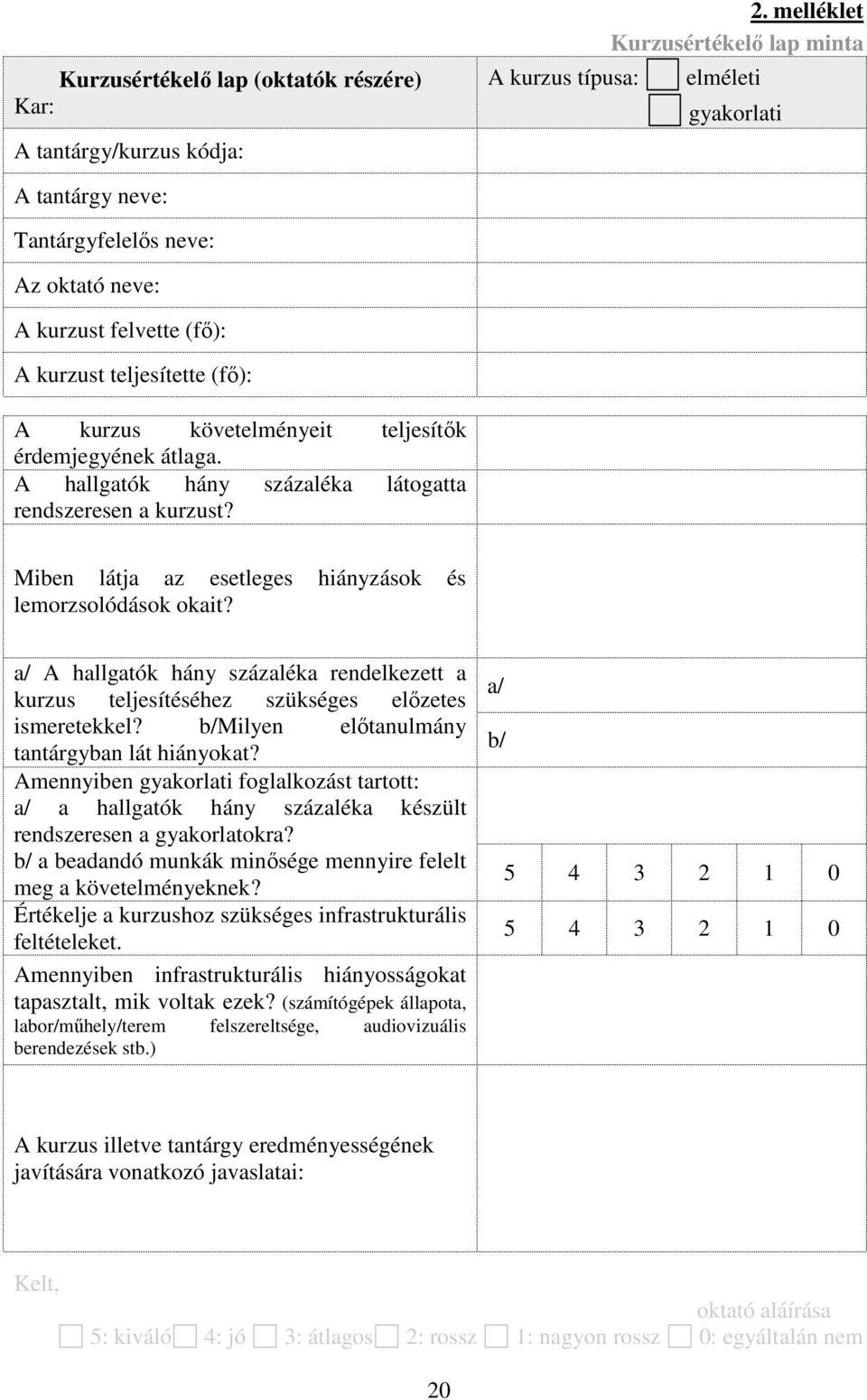 érdemjegyének átlaga. A hallgatók hány százaléka látogatta rendszeresen a kurzust? Miben látja az esetleges hiányzások és lemorzsolódások okait?