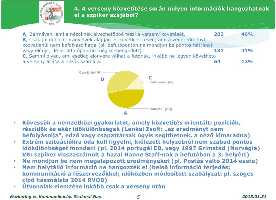 befutóponton ne mondjon be pontos hátrányt vagy előnyt, de az átfutóponton még megengedett).