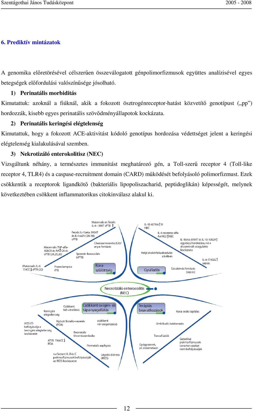 2) Perinatális keringési elégtelenség Kimutattuk, hogy a fokozott ACE-aktivitást kódoló genotípus hordozása védettséget jelent a keringési elégtelenség kialakulásával szemben.