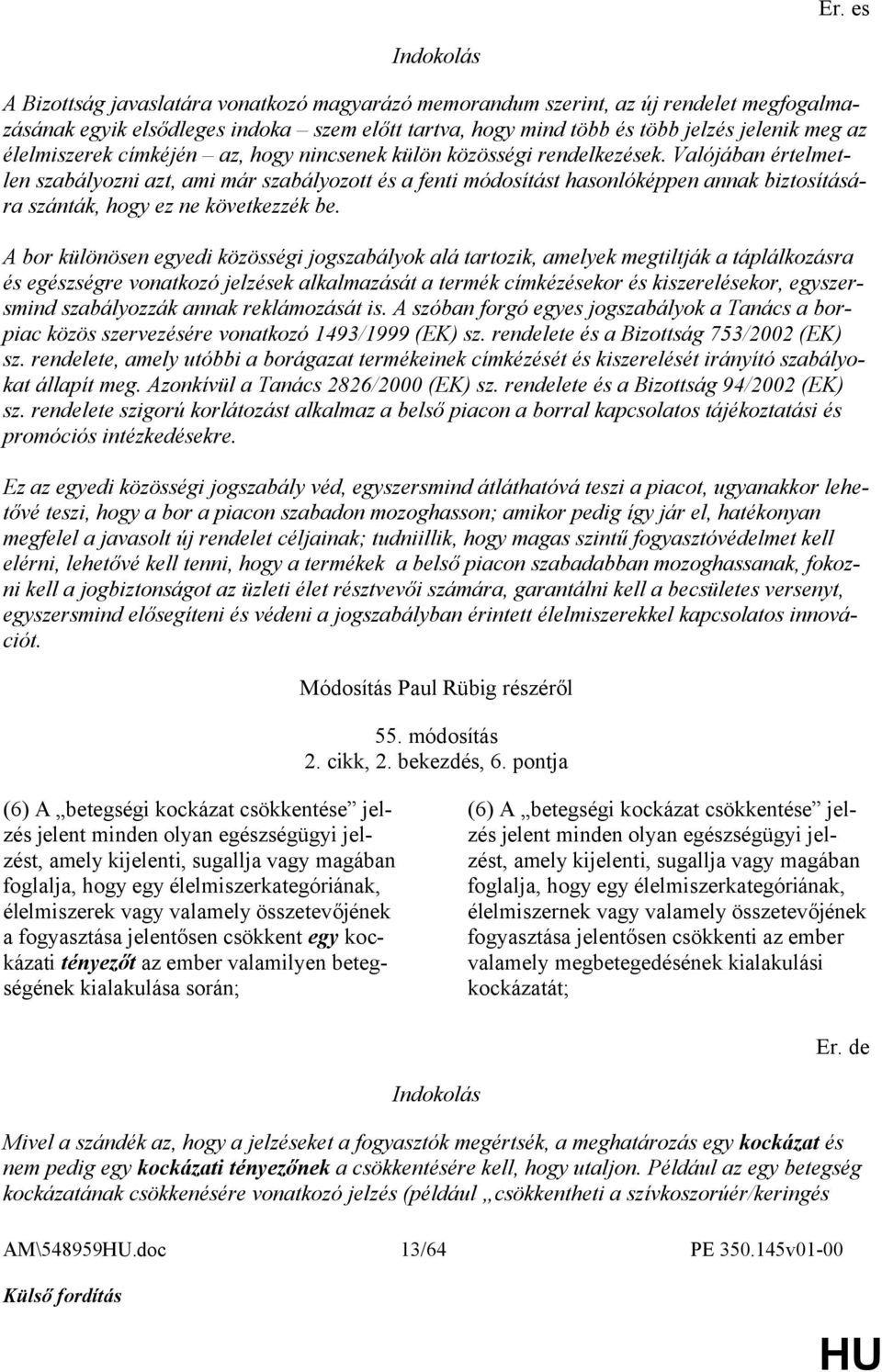 Valójában értelmetlen szabályozni azt, ami már szabályozott és a fenti módosítást hasonlóképpen annak biztosítására szánták, hogy ez ne következzék be.