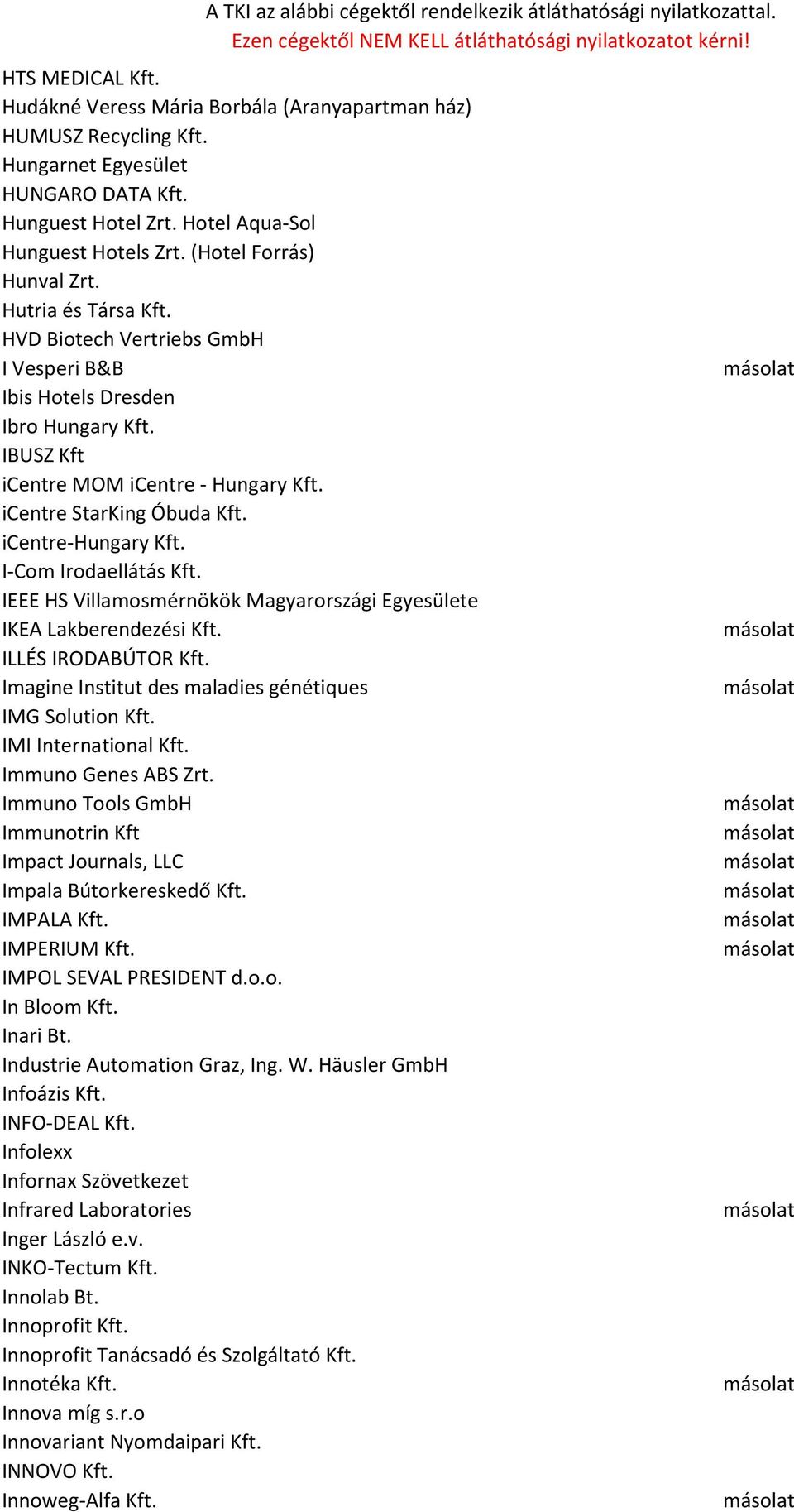 icentre-hungary Kft. I-Com Irodaellátás Kft. IEEE HS Villamosmérnökök Magyarországi Egyesülete IKEA Lakberendezési Kft. ILLÉS IRODABÚTOR Kft. Imagine Institut des maladies génétiques IMG Solution Kft.