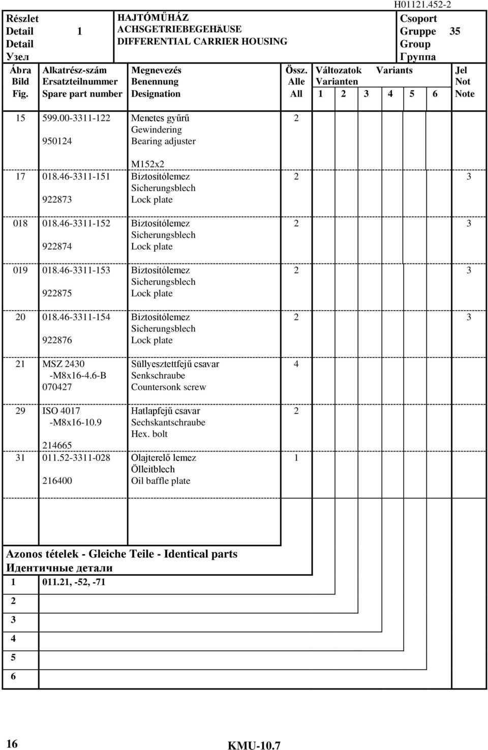 6-33-5 9876 MSZ 30 -M8x6-.6-B 0707 9 ISO 07 -M8x6-0.9 665 3 0.