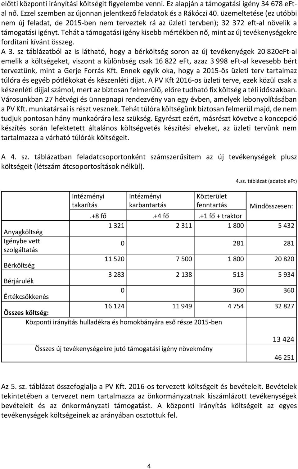 Tehát a támogatási igény kisebb mértékben nő, mint az új tevékenységekre fordítani kívánt összeg. A 3.