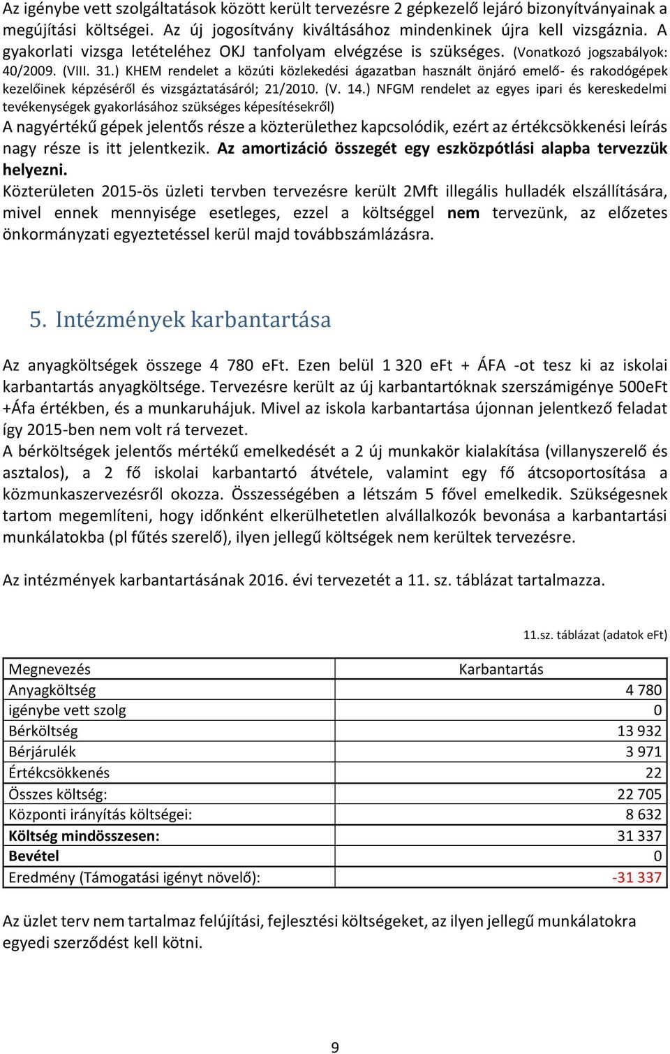 ) KHEM rendelet a közúti közlekedési ágazatban használt önjáró emelő- és rakodógépek kezelőinek képzéséről és vizsgáztatásáról; 21/2010. (V. 14.