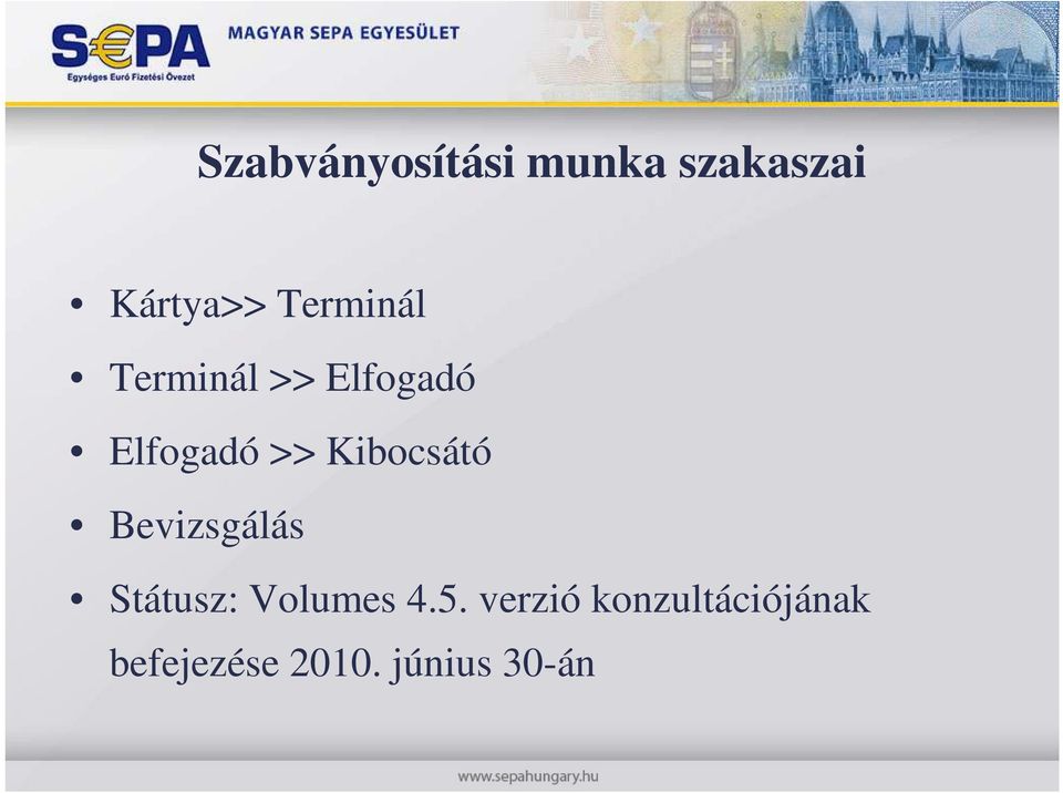 Kibocsátó Bevizsgálás Státusz: Volumes 4.5.