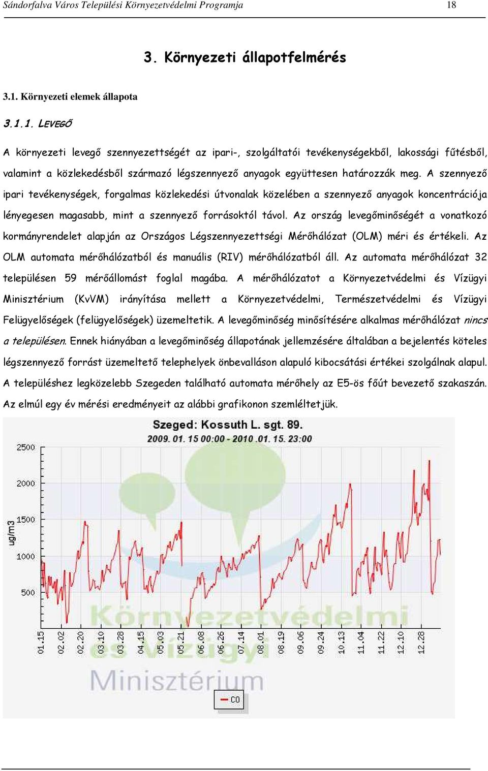 Környezeti elemek állapota 3.1.