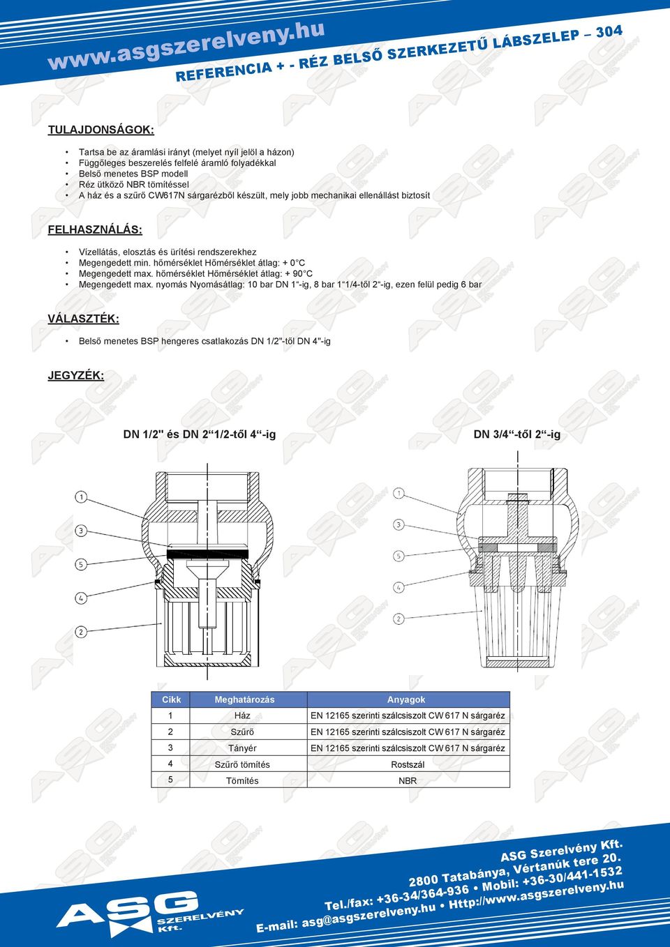 nomá Nomáát: 10 b DN 1 i 8 b 1 1/tő 2 i n fü pdi b ASK: ő mnt SP hn ctkoá DN 1/2"tő DN "i JGYK: DN 1/2" DN 2 1/2tő i DN / tő 2 i Cikk htáoá