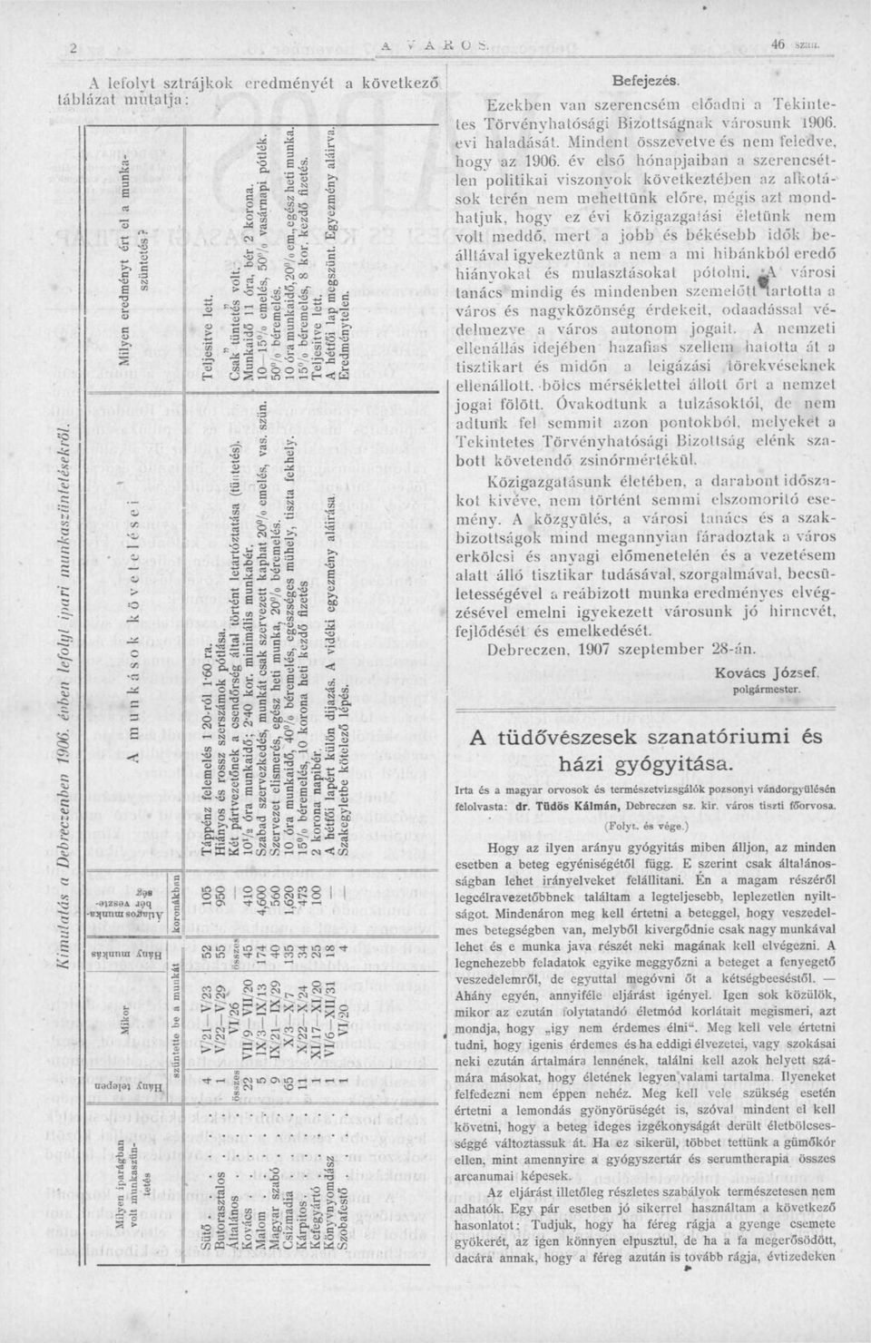 év első hónapjaiban a szerencsétlen politikai viszonyok következtében az alkotások terén nem mehettünk előre, mégis azt mondhatjuk, hogy ez évi közigazgatási életünk nem volt meddő, mert a jobb és