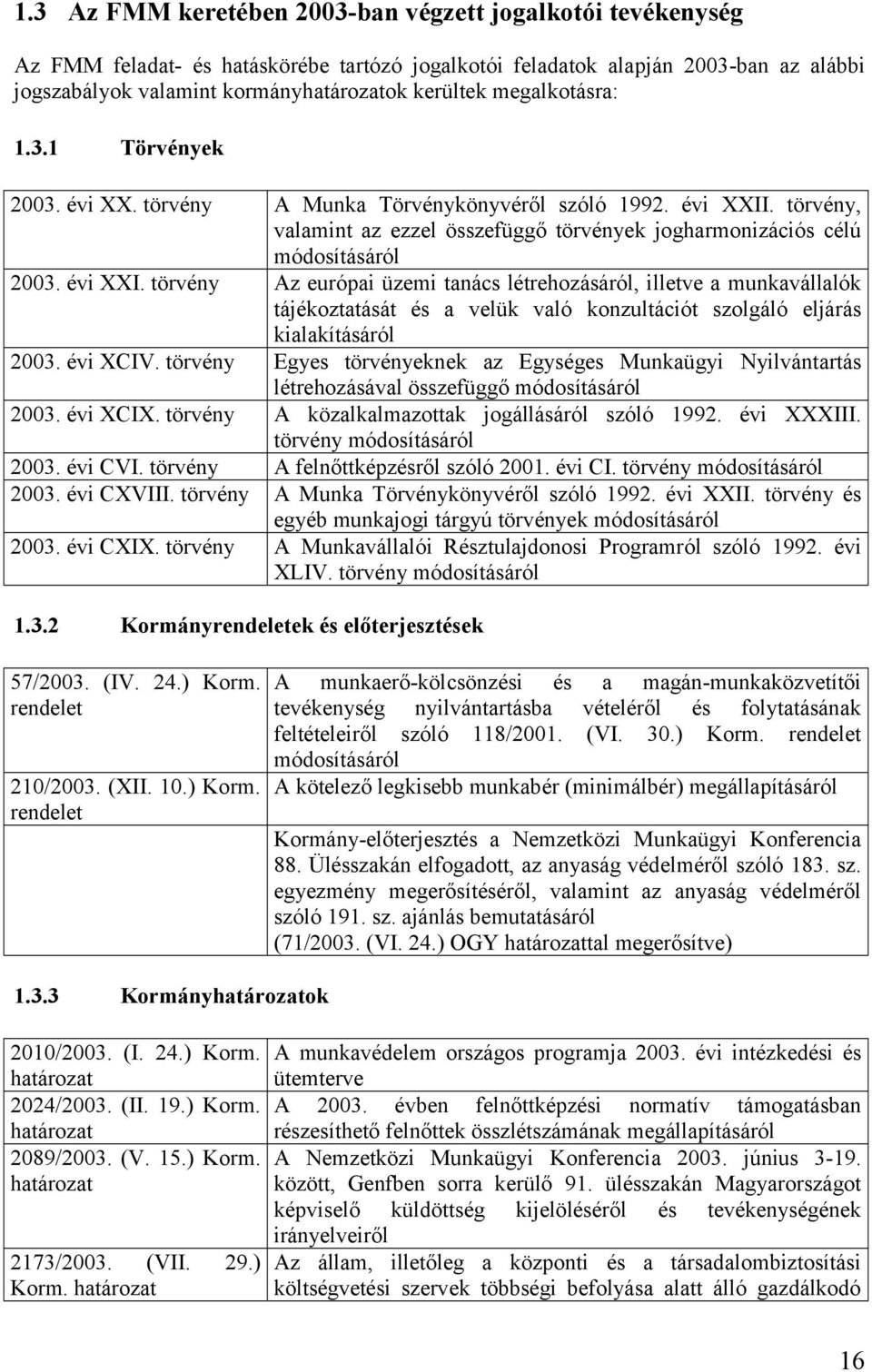 . törvény, valamint az ezzel összefüggő törvények jogharmonizációs célú módosításáról 2003. évi XXI.