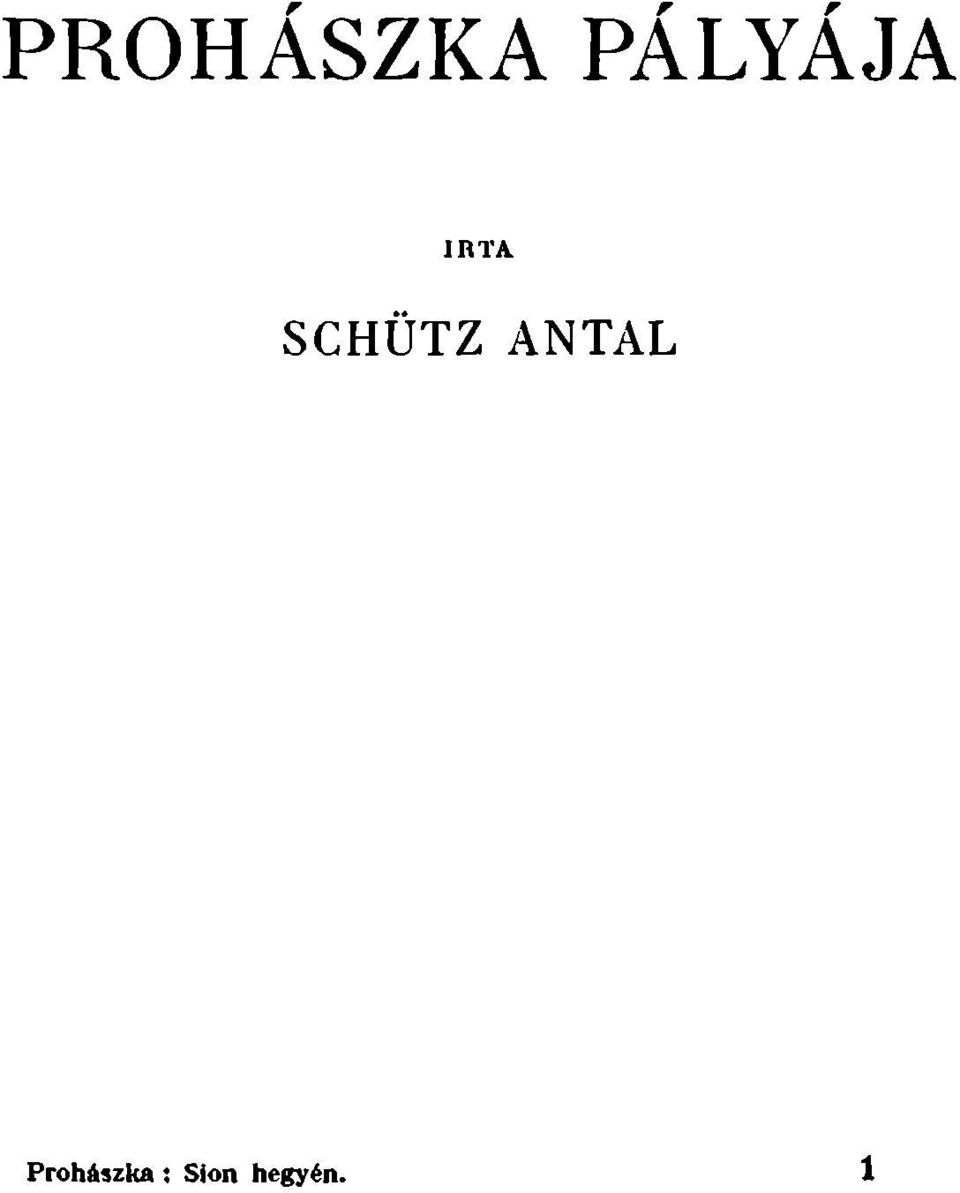 SCHÜTZ ANTAL