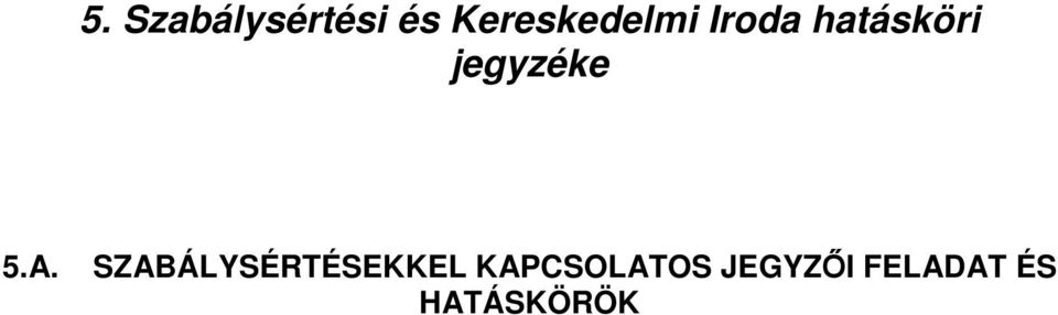 jegyzéke 5.A.