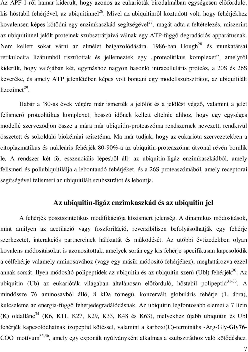 válnak egy ATP-függő degradációs apparátusnak. Nem kellett sokat várni az elmélet beigazolódására.