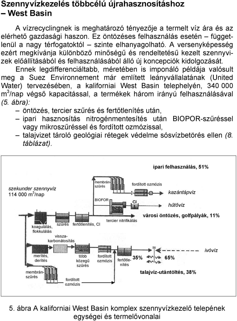 A versenyképesség ezért megkívánja különböző minőségű és rendeltetésű kezelt szennyvizek előállításából és felhasználásából álló új koncepciók kidolgozását.