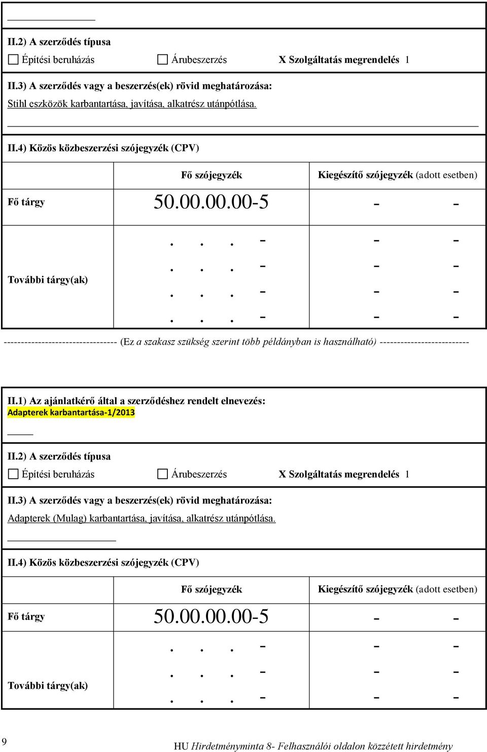 00.00-5 Adapterek karbantartása-1/2013 Adapterek