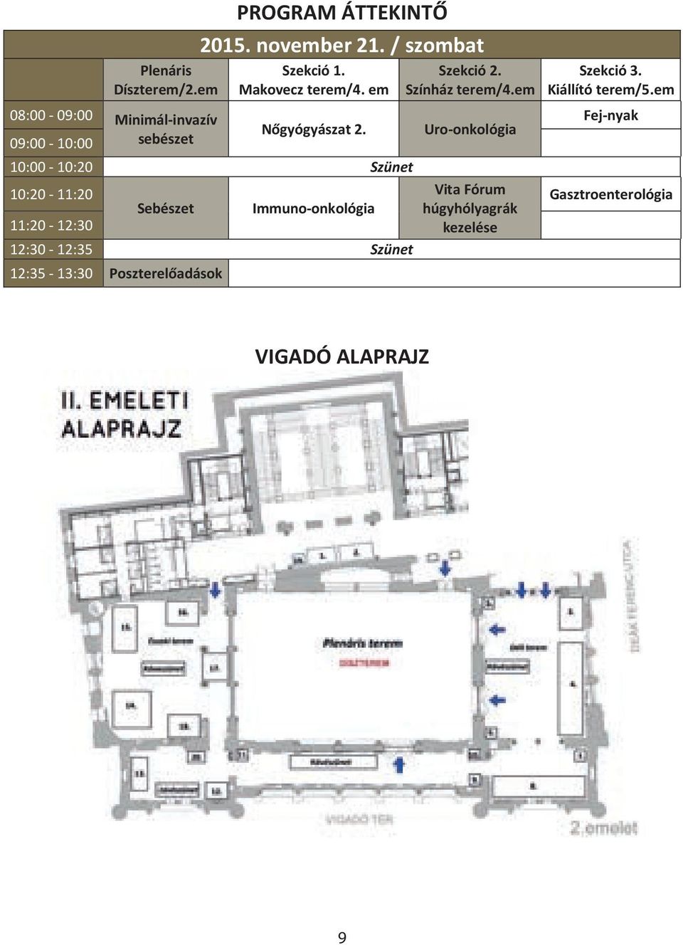 0:00-0:20 Szünet 0:20 - :20 :20-2:30 Sebészet Immuno-onkológia 2:30-2:35 Szünet 2:35-3:30