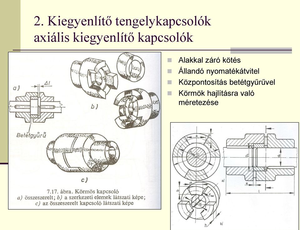 Állandó nyomatékátvitel Központosítás