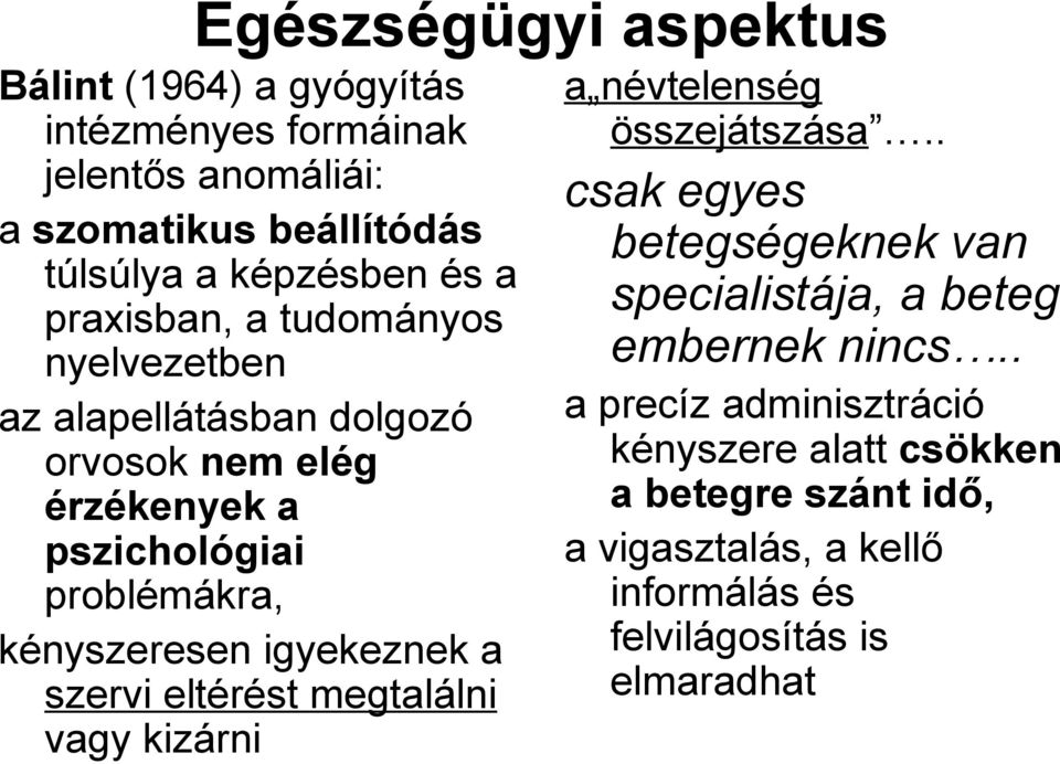 igyekeznek a szervi eltérést megtalálni vagy kizárni a névtelenség összejátszása.