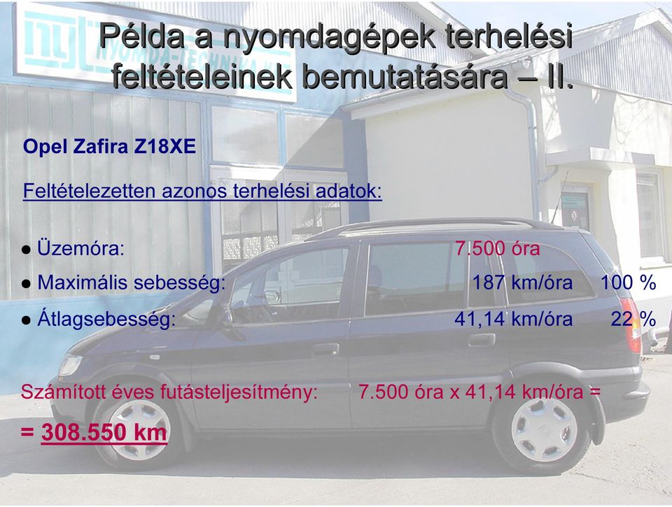 500 óra Maximális sebesség: 187 km/óra 100 % Átlagsebesség: 41,14