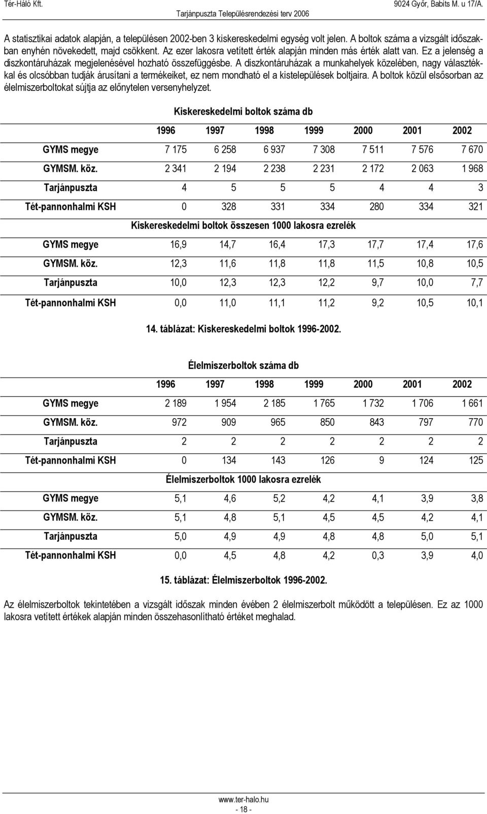 A diszkontáruházak a munkahelyek közelében, nagy választékkal és olcsóbban tudják árusítani a termékeiket, ez nem mondható el a kistelepülések boltjaira.