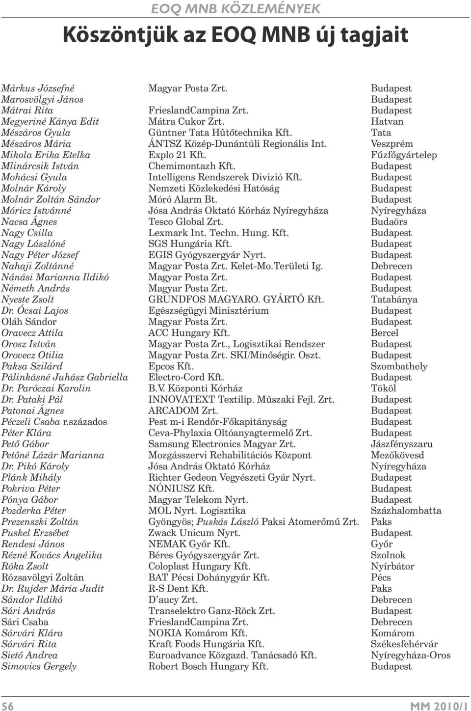 F zf gyártelep Mlinárcsik István Chemimontazh Kft. Budapest Mohácsi Gyula Intelligens Rendszerek Divizió Kft.