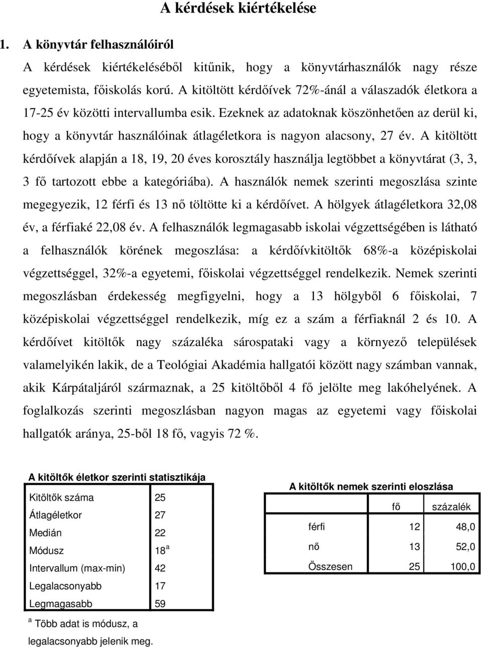 Ezeknek az adatoknak köszönhetően az derül ki, hogy a könyvtár használóinak átlagéletkora is nagyon alacsony, 7 év.