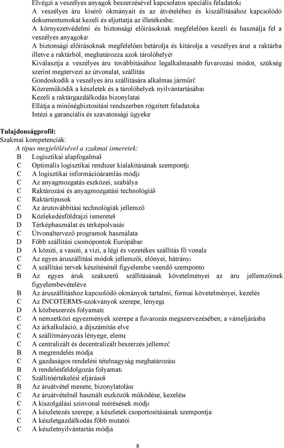 raktárba illetve a raktárból, meghatározza azok tárolóhelyét Kiválasztja a veszélyes áru továbbításához legalkalmasabb fuvarozási módot, szükség szerint megtervezi az útvonalat, szállítást