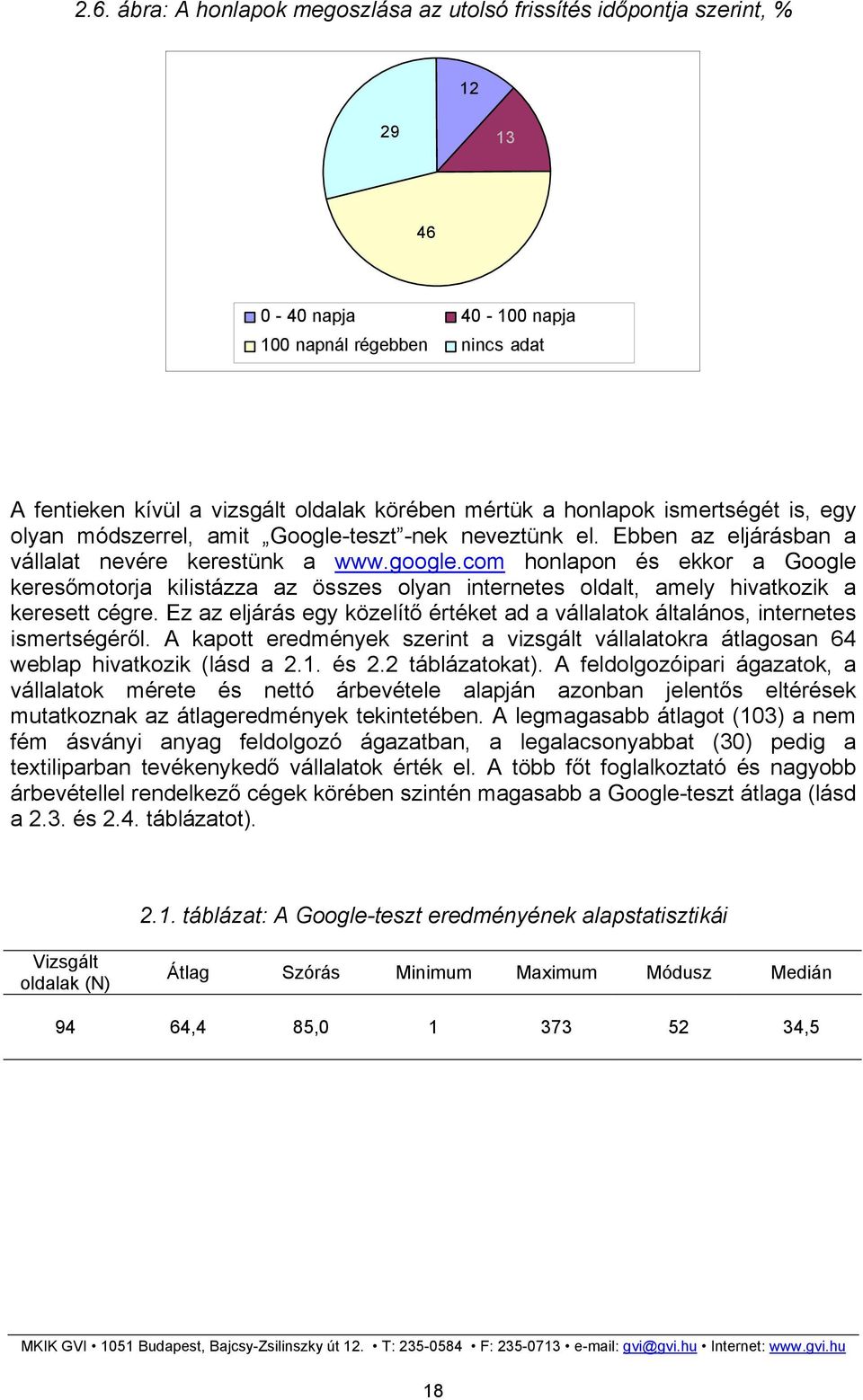 com honlapon és ekkor a Google keresőmotorja kilistázza az összes olyan internetes oldalt, amely hivatkozik a keresett cégre.