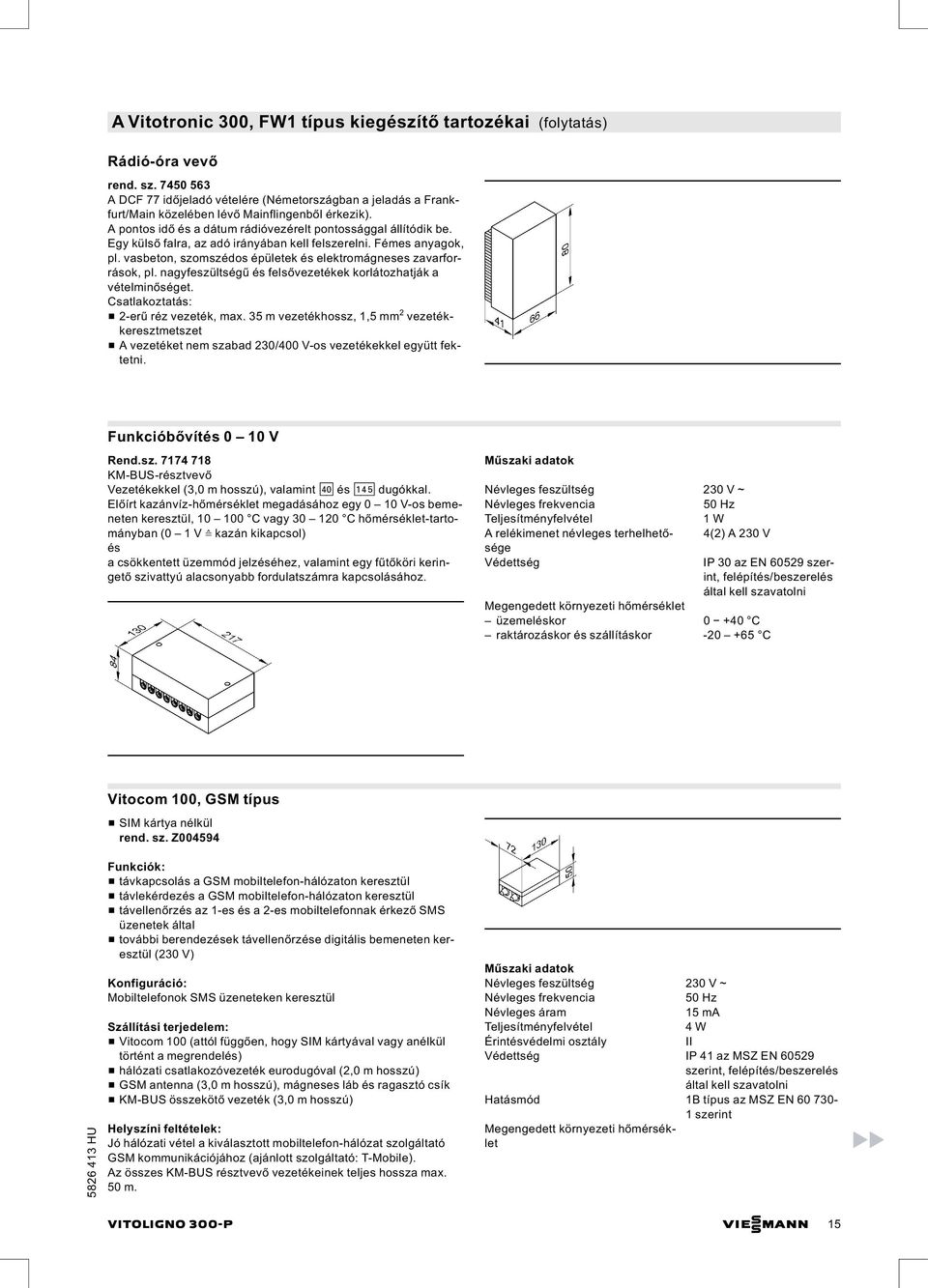 Egy külső falra, az adó irányában kell felszerelni. Fémes anyagok, pl. vasbeton, szomszédos épületek és elektromágneses zavarforrások, pl.