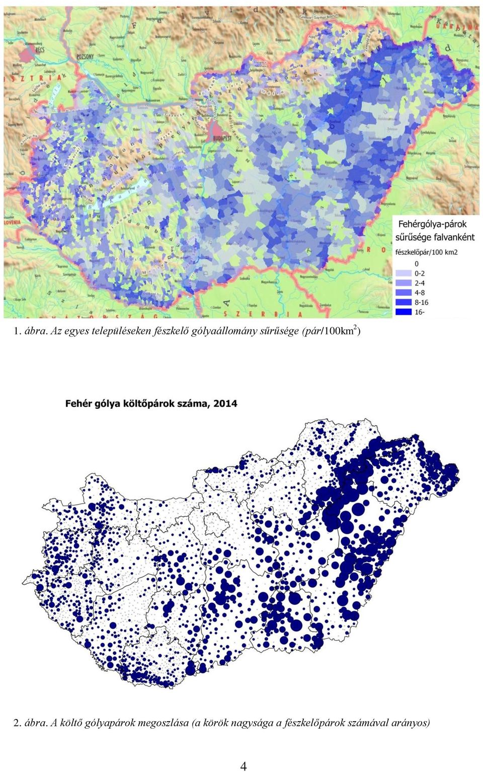 gólyaállomány sűrűsége (pár/100km 2 ) 2.