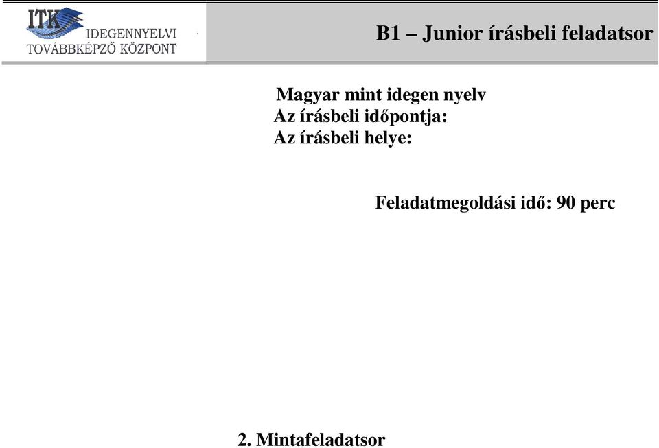 írásbeli helye: