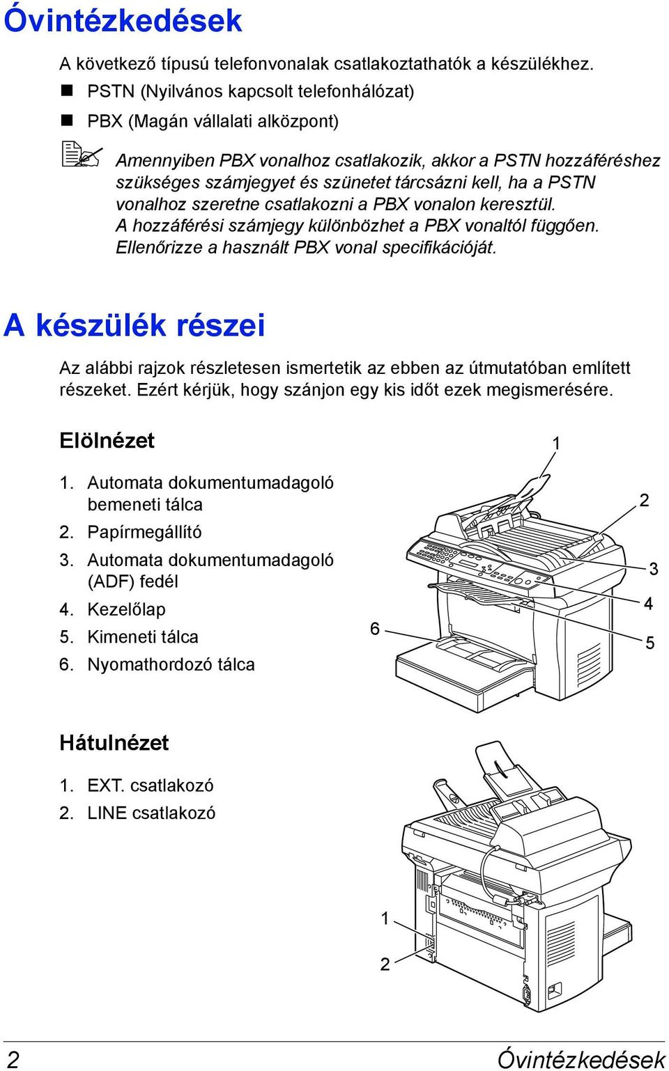 vonalon keresztül. A hozzáférési számjegy különbözhet a PBX vonaltól függően. Ellenőrizze a használt PBX vonal specifikációját.