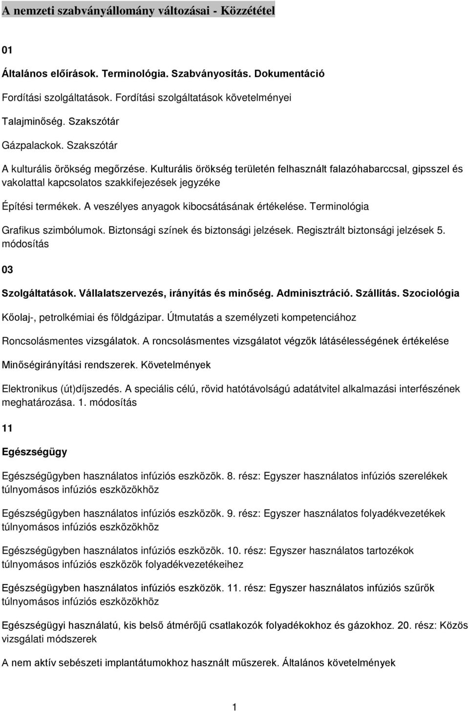 Kulturális örökség területén felhasznált falazóhabarccsal, gipsszel és vakolattal kapcsolatos szakkifejezések jegyzéke Építési termékek. A veszélyes anyagok kibocsátásának értékelése.