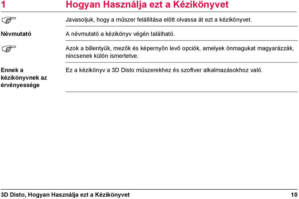 Azok a billentyűk, mezők és képernyőn levő opciók, amelyek önmagukat magyarázzák, nincsenek külön