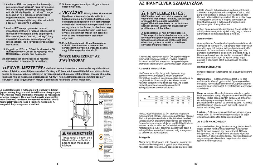 . Amikor ifit.com programokat használ, manuálisan állíthatja a futópad sebességét és lejtését az erre szolgáló gomb segítségével.