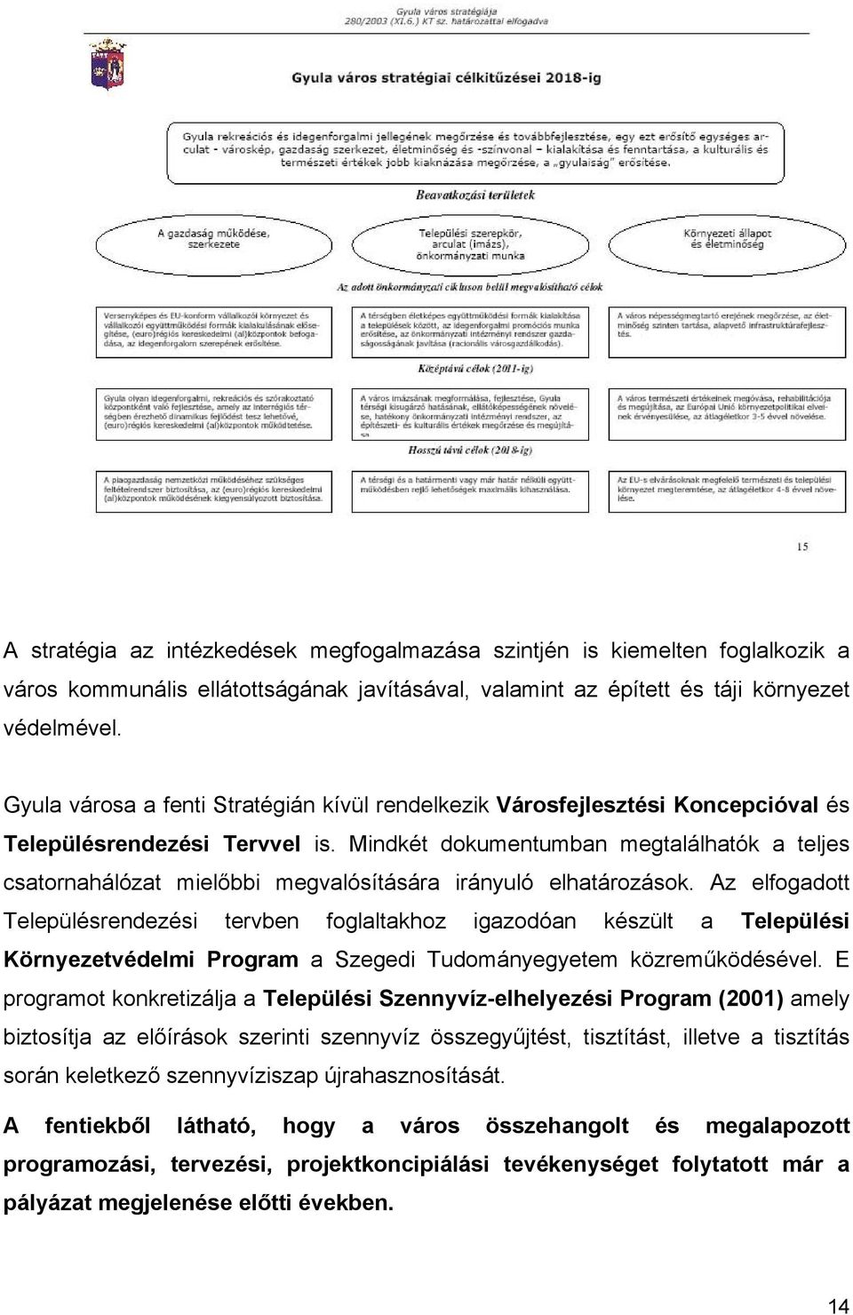 Mindkét dokumentumban megtalálhatók a teljes csatornahálózat mielőbbi megvalósítására irányuló elhatározások.