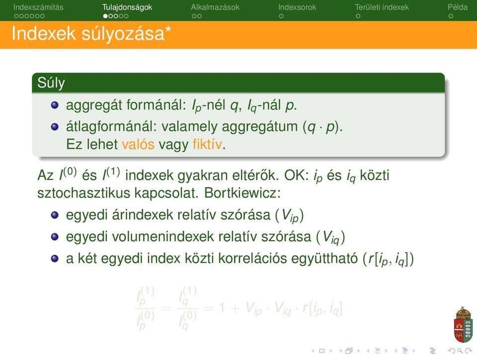 OK: i p és i q közti sztochasztikus kapcsolat.