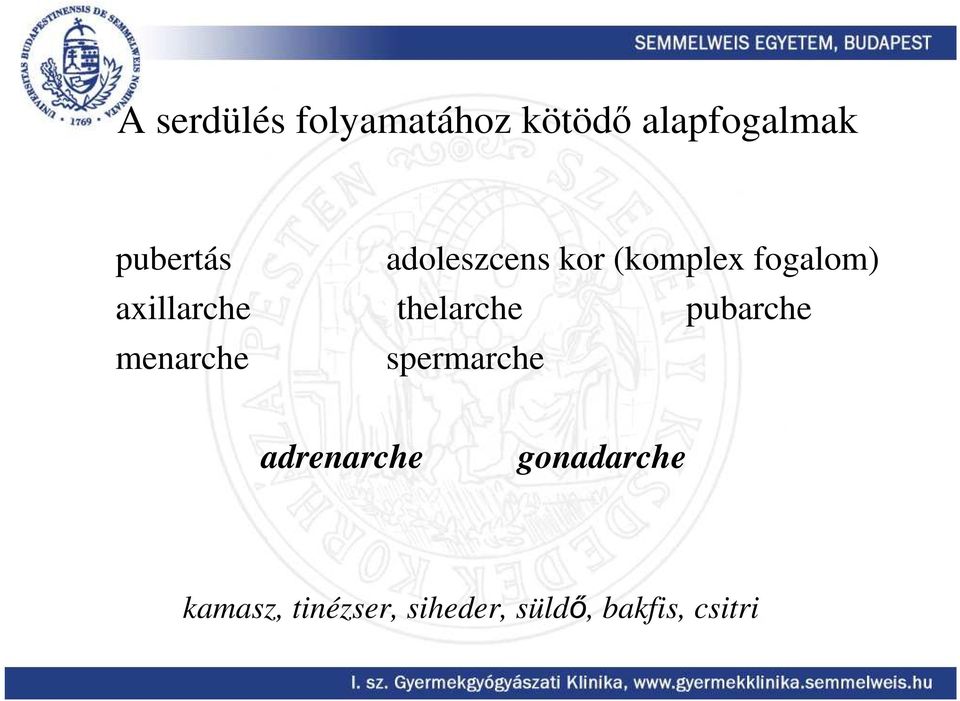 axillarche thelarche pubarche menarche spermarche