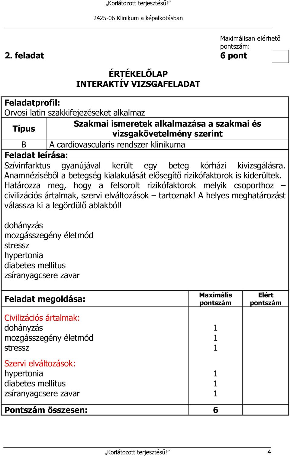 Határozza meg, hogy a felsorolt rizikófaktorok melyik csoporthoz civilizációs ártalmak, szervi elváltozások tartoznak!