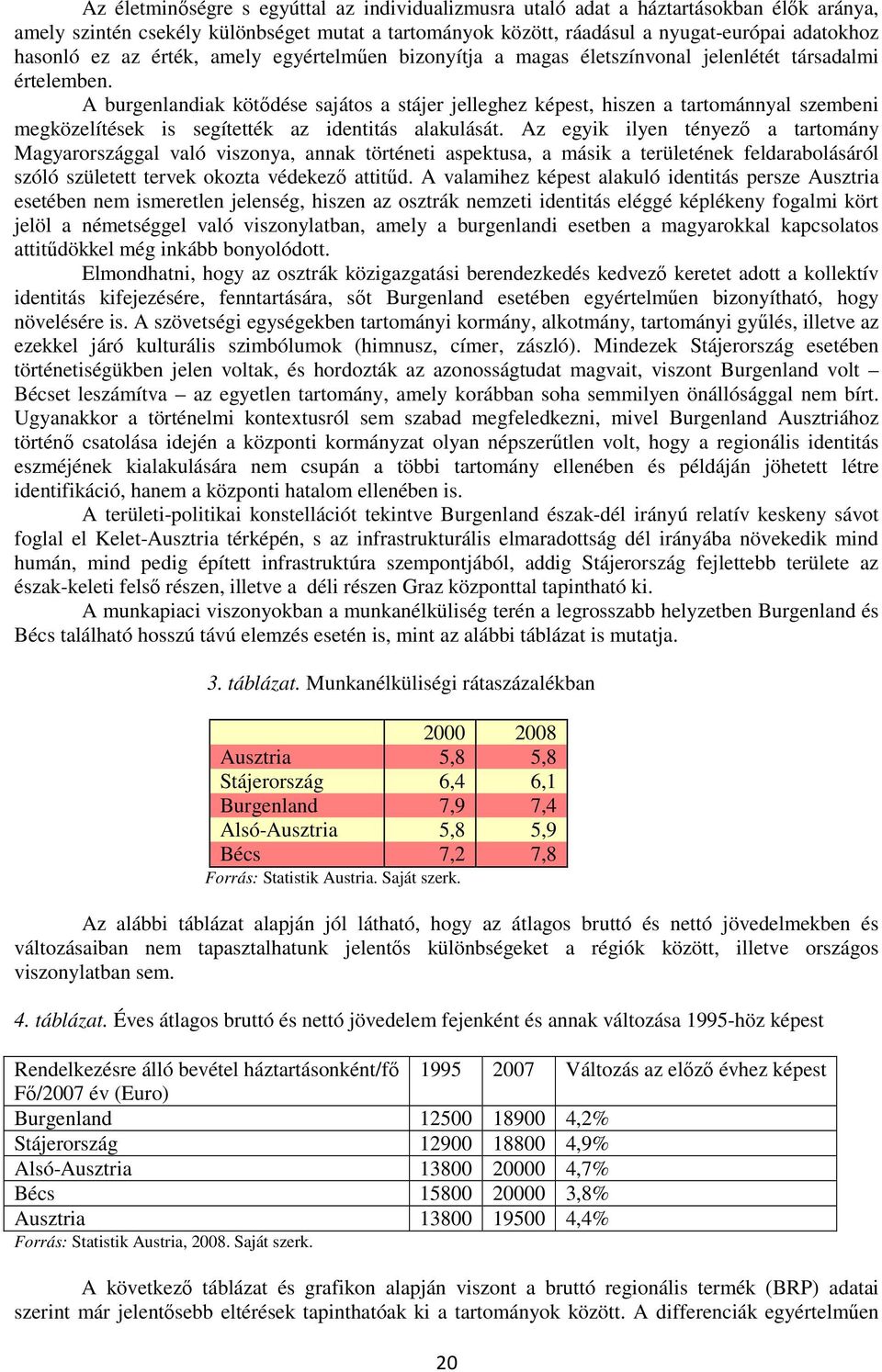 A burgenlandiak kötődése sajátos a stájer jelleghez képest, hiszen a tartománnyal szembeni megközelítések is segítették az identitás alakulását.