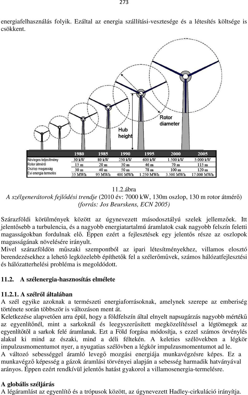 Itt jelentősebb a turbulencia, és a nagyobb energiatartalmú áramlatok csak nagyobb felszín feletti magasságokban fordulnak elő.